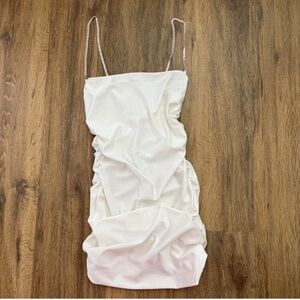 Windsor White Dress with Rhinestone Straps